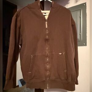 Dickies Men's Brown Zip-Up Sweater